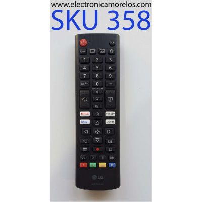 CONTROL REMOTO LG ORIGINAL NUEVO / SMART TV / NUMERO DE PARTE AKB76040303 / MODELOS 86UM80 / 86UM75 / 82UM80 / 82UM75 / 75UM80 / 75UM75 / 75UM71 / 75UM69 / 70UM73 / 70UM71 / 70UM69 / 65UM / 43UM / 49UM /50UM / 55UM / 60UM / MAS MODELOS EN DESCRIPCIÓN